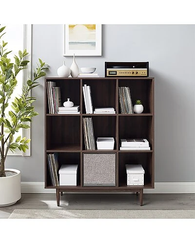Crosley Liam 9 Cube Record Storage Bookcase With Speaker Home 2 Crosley Liam 9 Cube Record Storage Bookcase With Speaker Home - Image 2