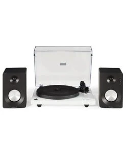 Crosley Radio White Kt6101 Turntable And Speaker Kit Home