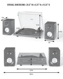 Crosley Radio White Kt6101 Turntable And Speaker Kit Home -Crosley Sales Store 3050233851 RLLD 6