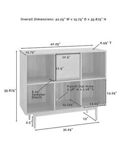 Crosley Liam 6 Cube Record Storage Bookcase With Speaker Home 5 Crosley Liam 6 Cube Record Storage Bookcase With Speaker Home -Crosley Sales Store 3050285721 RLLD 3