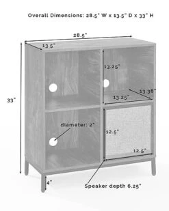 Crosley Jacobsen Record Storage Cube Bookcase With Speaker Home -Crosley Sales Store 3050285723 RLLD 3