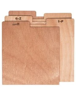 Crosley Radio Natural A-Z Wood Dividers For Crate Home