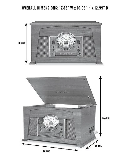 Crosley Radio Gray Medley Entertainment Center Home 7 Crosley Radio Gray Medley Entertainment Center Home - Image 7