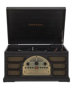 Crosley Radio Black Rochester Entertainment Center Home