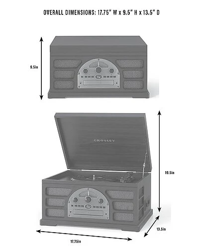 Crosley Radio Black Rochester Entertainment Center Home 7 Crosley Radio Black Rochester Entertainment Center Home - Image 7