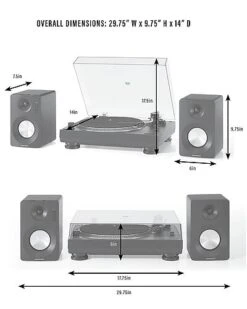 Crosley Radio Black Kt100Bt Turntable And Speaker Kit Home -Crosley Sales Store 3050287938 RLLD 5