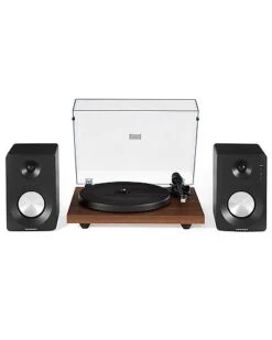Crosley Radio Walnut Kt6101 Turntable And Speaker Kit Home
