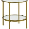 Crosley Aimee Glass Side Table Home