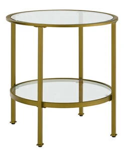 Crosley Aimee Glass Side Table Home