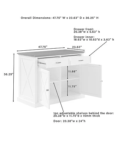 Crosley Furniture Clifton Kitchen Island Home 3 Crosley Furniture Clifton Kitchen Island Home - Image 3