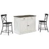 Crosley Furniture Clifton Kitchen Island W/Camille Stools- Kitchen Island & 2 Stools Home