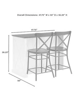 Crosley Furniture Clifton Kitchen Island W/Camille Stools- Kitchen Island & 2 Stools Home -Crosley Sales Store 3050334293 RLLD 3