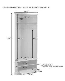 Crosley Furniture Ellison Corner Hall Tree Home -Crosley Sales Store 3050334296 RLLD 3