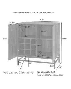 Crosley Furniture Jacobsen Bar Cabinet Home -Crosley Sales Store 3050334312 RLLD 3