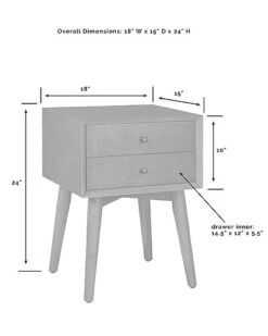 Crosley Furniture Landon Night Stand Home -Crosley Sales Store 3050334314 RLLD 3