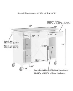 Crosley Furniture Laurel Kitchen Island/Cart Home -Crosley Sales Store 3050334315 RLLD 3