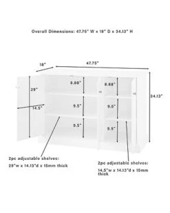 Crosley Furniture Shoreline Sideboard Home -Crosley Sales Store 3050334324 RLLD 3