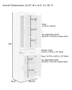 Crosley Furniture Stanton 3Pc Sideboard And Glass Door Pantry Set Home -Crosley Sales Store 3050334332 RLLD 5
