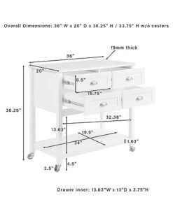 Crosley Connell Kitchen Island/Cart Home -Crosley Sales Store 3050404186 RLLD 4