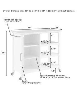 Crosley Tristan Open Kitchen Island/Cart Home -Crosley Sales Store 3050410647 RLLD 4