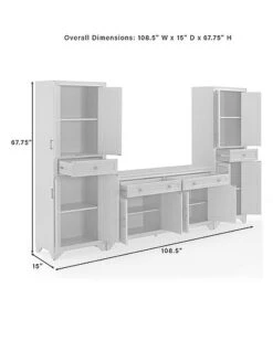 Crosley Furniture Tara 3Pc Sideboard And Pantry Set Home -Crosley Sales Store 3050441443 RLLD 3
