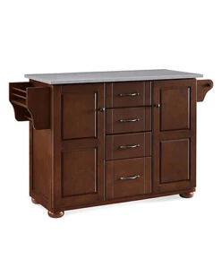 Crosley Eleanor Stainless Steel Top Kitchen Cart Home
