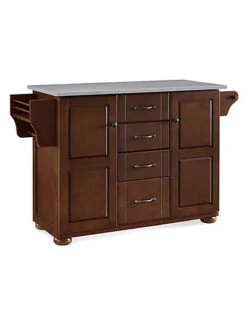 Crosley Eleanor Stainless Steel Top Kitchen Island Home