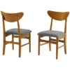 Crosley Landon 2pc Wood Dining Chairs With Upholstered Seat Home