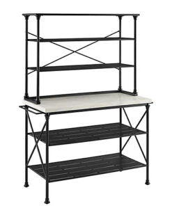 Crosley Madeleine 2pc Kitchen Island & Hutch Set Home