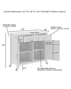 Crosley Tristan Kitchen Island/Cart Home -Crosley Sales Store 3050872441 RLLD 4