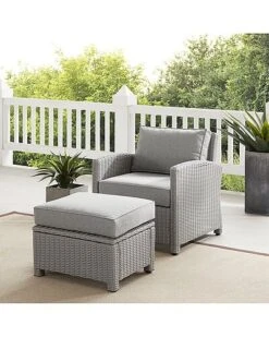 Crosley Bradenton 2Pc Outdoor Wicker Chair Set Home -Crosley Sales Store 3070026195 RLLD 6