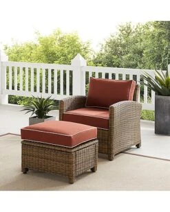 Crosley Bradenton 2Pc Outdoor Wicker Chair Set Home -Crosley Sales Store 3070026200 RLLD 6