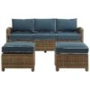Crosley Bradenton 3Pc Outdoor Wicker Sofa Set Home