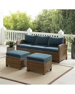 Crosley Bradenton 3Pc Outdoor Wicker Sofa Set Home -Crosley Sales Store 3070026204 RLLD 6