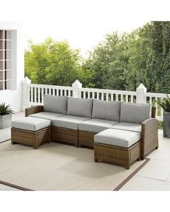 Crosley Bradenton 4Pc Outdoor Wicker Sectional Set Home -Crosley Sales Store 3070026208 RLLD 7