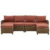 Crosley Bradenton 4Pc Outdoor Wicker Sectional Set Home