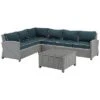 Crosley Bradenton 5Pc Outdoor Wicker Sectional Set Home