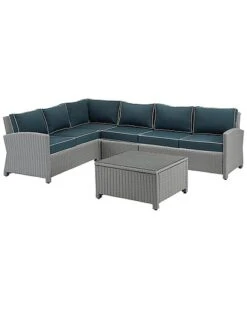 Crosley Bradenton 5Pc Outdoor Wicker Sectional Set Home