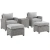 Crosley Bradenton 5Pc Outdoor Wicker Chair Set Home