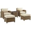 Crosley Bradenton 5Pc Outdoor Wicker Chair Set Home