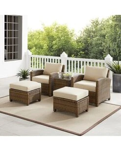 Crosley Bradenton 5Pc Outdoor Wicker Chair Set Home -Crosley Sales Store 3070026225 RLLD 6