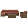 Crosley Bradenton 5Pc Outdoor Wicker Sectional Set Home