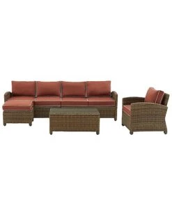 Crosley Bradenton 5Pc Outdoor Wicker Sectional Set Home