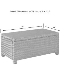 Crosley Bradenton 5Pc Outdoor Wicker Sectional Set Home -Crosley Sales Store 3070026228 RLLD 6