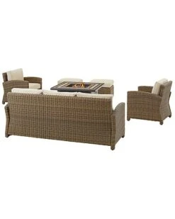 Crosley Bradenton 6Pc Outdoor Wicker Sofa Set W/Fire Table Home -Crosley Sales Store 3070026233 RLLD 3