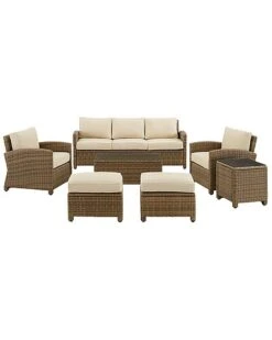 Crosley Bradenton 7Pc Outdoor Wicker Sofa Set Home