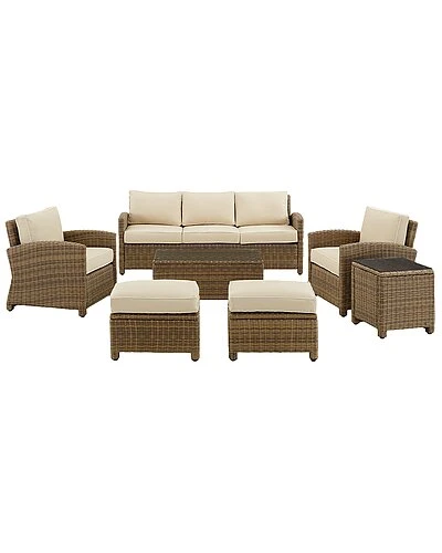 Crosley Bradenton 7Pc Outdoor Wicker Sofa Set Home 1 Crosley Bradenton 7Pc Outdoor Wicker Sofa Set Home