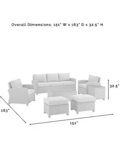 Crosley Bradenton 7Pc Outdoor Wicker Sofa Set Home 10 Crosley Bradenton 7Pc Outdoor Wicker Sofa Set Home -Crosley Sales Store 3070026239 RLLD 4