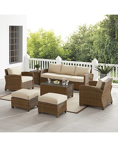 Crosley Bradenton 7Pc Outdoor Wicker Sofa Set Home 6 Crosley Bradenton 7Pc Outdoor Wicker Sofa Set Home - Image 6