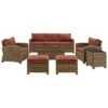 Crosley Bradenton 7Pc Outdoor Wicker Sofa Set Home